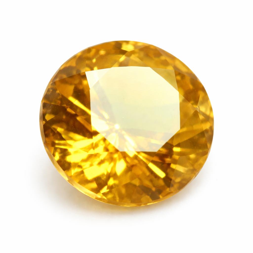 

Жовтий Сапфір 6.05 Карата Натуральний Круглий СЕРТИФІКОВАНИЙ Вільний Дорогоцінний Камінь Для Подарунка Сапфір SU-945-R 10.6 mm approx жовтий