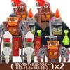Medieval Castle Soldier Figures Building Blocks Knight Orc Warrior Dragon Wolf Animals Battle Flags Accessories Bricks Toys Boys