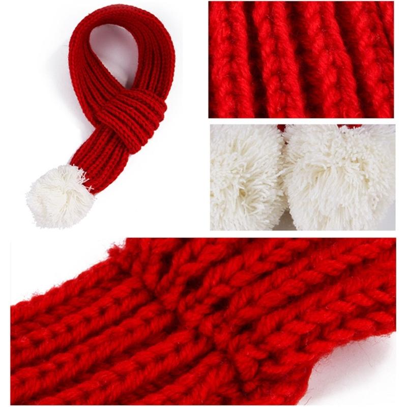 Pet Dog Scarf Christmas Knitted Scarf Creatively Winter Warm Pet Scarf Kitten Dog Scarf New Year Windproof Clothes