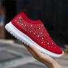 2022 Plus Size Rhinestone Slip-On Fly-Knit Mesh Women's Casual Shoes