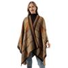 Scarf Women'S Versatile Plaid Travel Shawl Jacquard Split Cloak