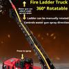 1:50 Water Tank Aerial Ladder Fire Truck Model Toys Alloy Diecast Miniature Engineering Vehicle Sound Light Pull Back Boys Gifts