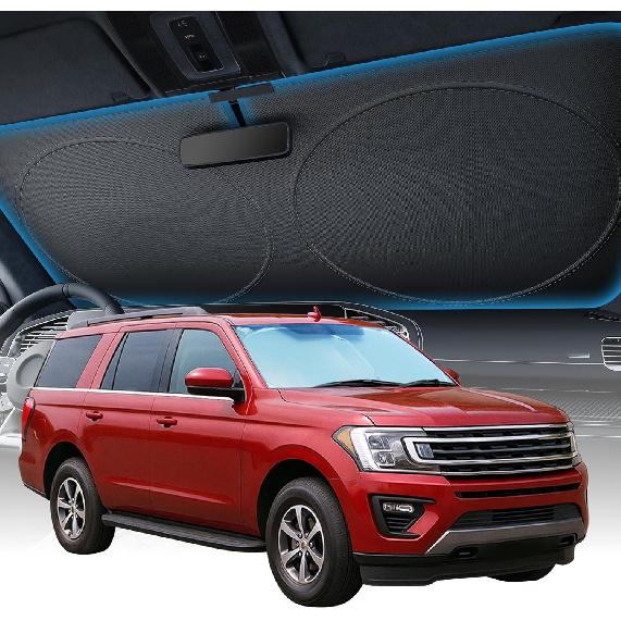 2025 Upgraded Zanch Car Front Windshield Sun Shade- Ultimate UV Protection & Heat Reduction|OEM Design|Innovative No Light Leakage Technology|4-Layer