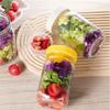 32OZ Glass Salad Jar Sealed Leakproof Oat Jar with Lid Dry Wet Separation Salad Containers For Picnic Office Fitness