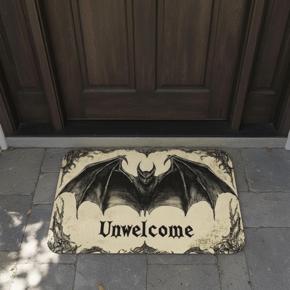 Crystal Velvet Halloween Unwelcome Floor Mat Gothic Style Decorative Door Mat Party