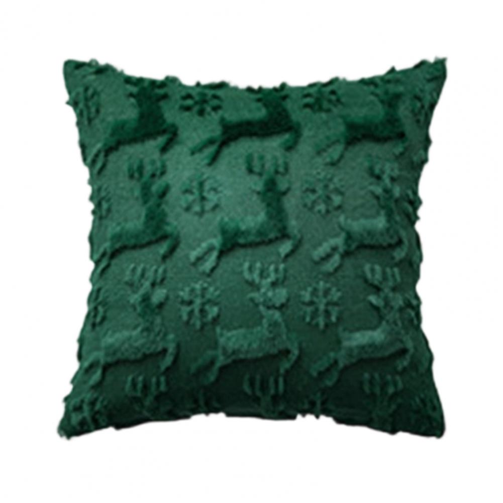 Plush Holiday Cushion Cover Christmas Throw Pillow Cover Festive Christmas Tree Pillow Covers Soft Plush Xmas Cushion for Winter