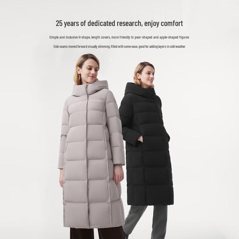 Tanboer Women's Mid-length Hooded Down Jacket 510826A