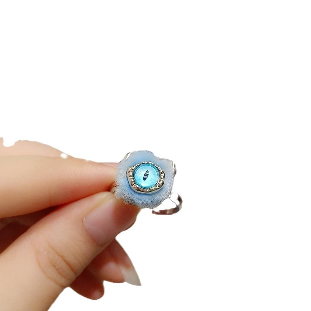 Weich Süß, Plüschring Damenohrringe Frühjahrsmode Persönlichkeit Vielseitig Lustig Offener Ring