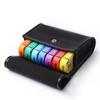 Week Mark 7-Day Pill Organizer PU Carrying Case Daily Pill Box 28-Grid Vitamin Storage  Travel