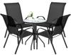 Island Round Table 60Cm + 4X Sofia Chairs Black