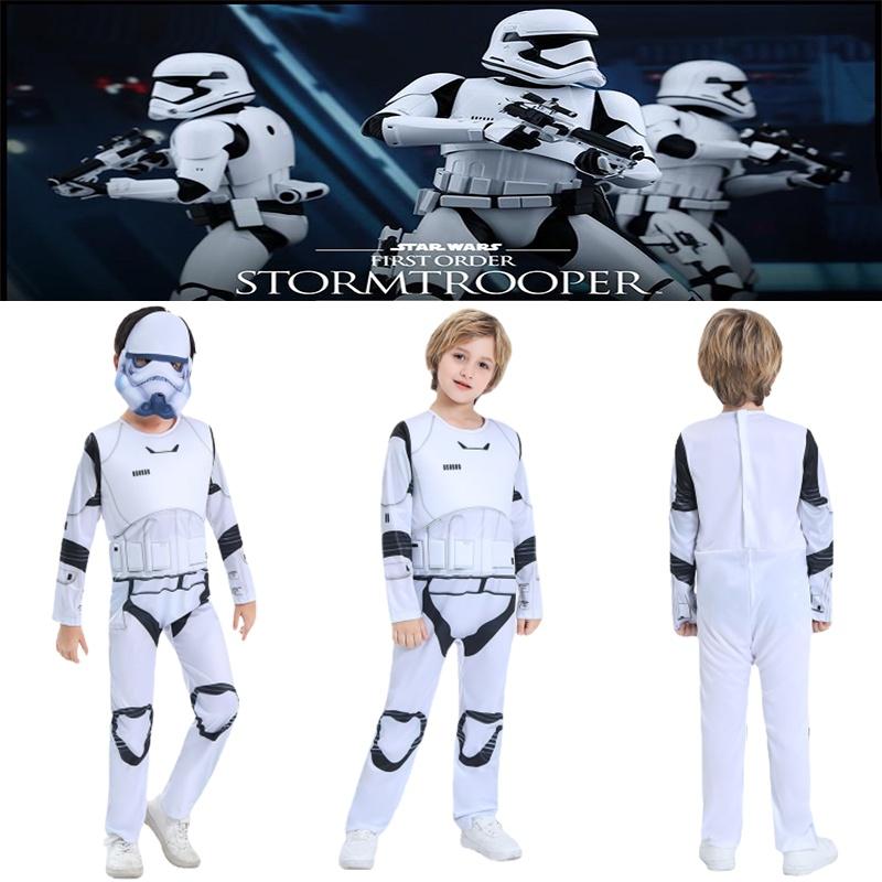Star Wars Imperial Stormtrooper Cosplay Costume Bodysuit With Eva Mask For Kids Anime Party Gift