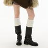 Basic Logo Heathered Leg Warmers _ White