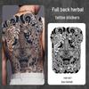 Wasserdichter semi-permanenter Vollrücken-Kräuter-Tattoo-Aufkleber - Langlebiges, realistisches Design für Männer und Frauen