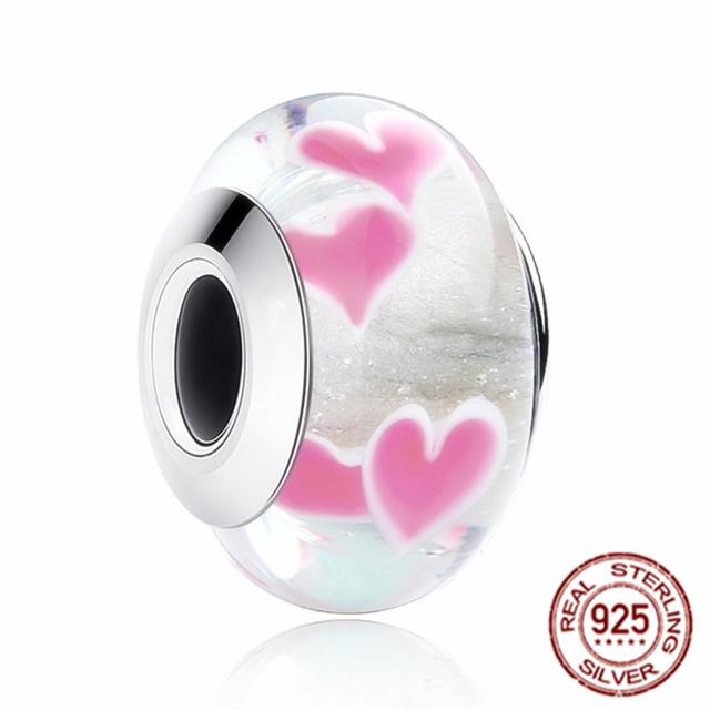 Pink Series Bikini Crown Mom Dumbbell Boxing Glove Dog 925 Sterling Silver Fit Original Fasion Bracelet Charm Bead DIY Jewelry