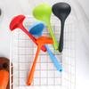 5 Color 200mm Non-stick Silicone Ladle Soup Spoon Heat Resistant Round Scoop All-in-one Silicone Large Spoon Kitchen Utensils