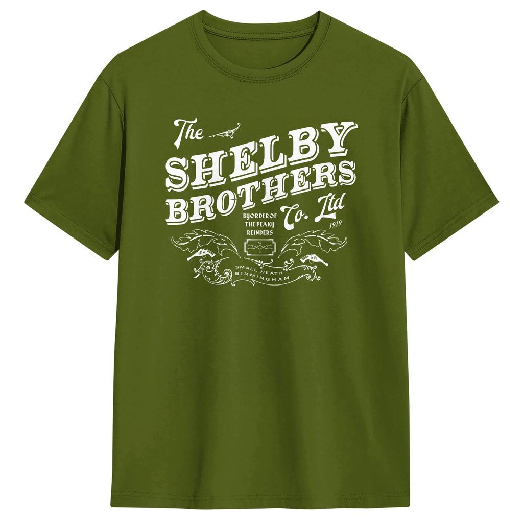 PEAKY BLINDERS The Shelby Brothers T Shirt Men Pure Cotton Humorous TShirts Crewneck Tee Shirt Short Sleeve Clothing Gift