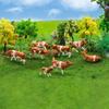 1:87 Scale Cow Models, Human Figures, Set of 36, for Farms, Ranches, and Cow Farms, Architectural Use, Gardens, Micro Landscapes, Scenery Collections,