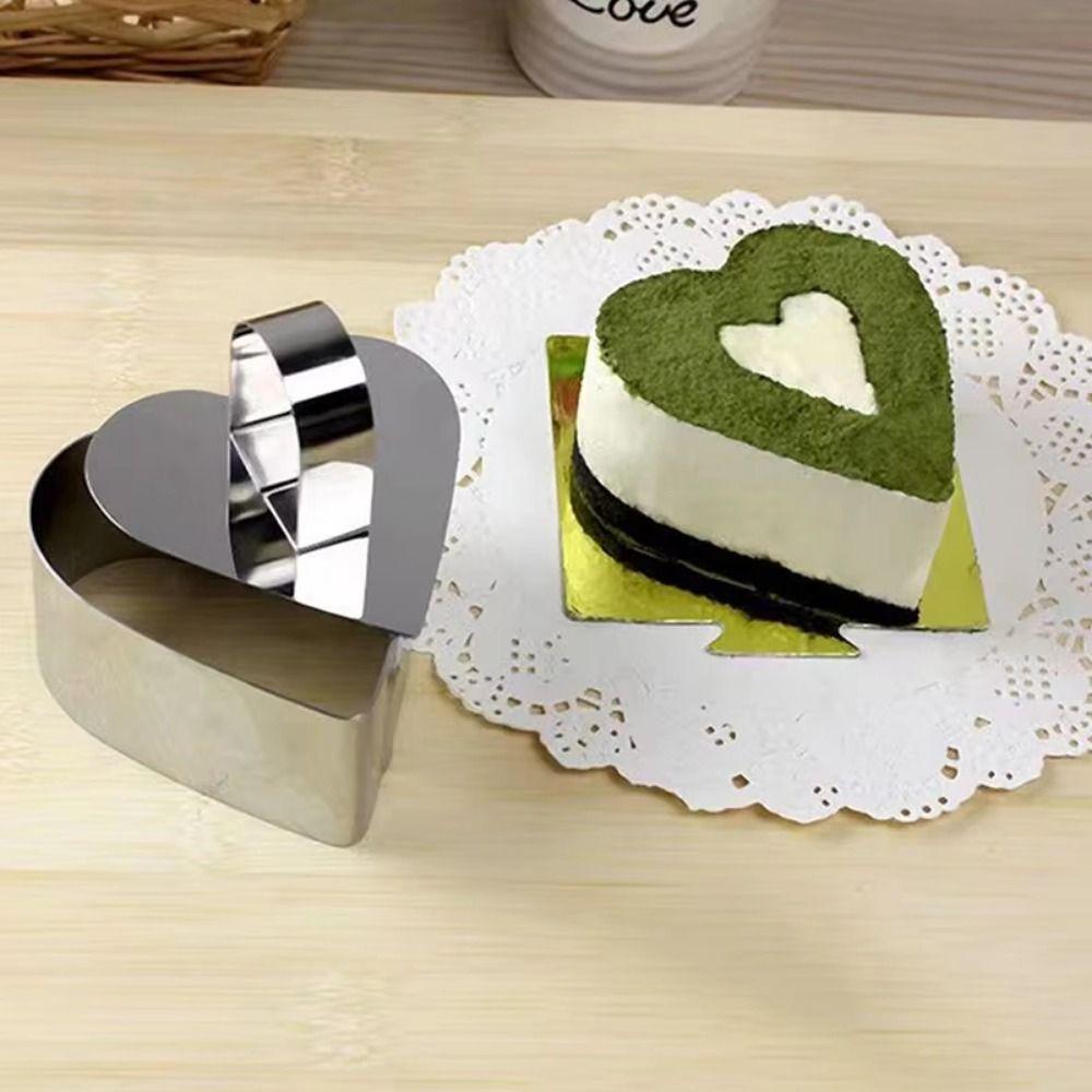 4Pcs DIY Baking Dessert Food Molds with Pushers Reusable Mousse Mold  Baking Mousse Desserts