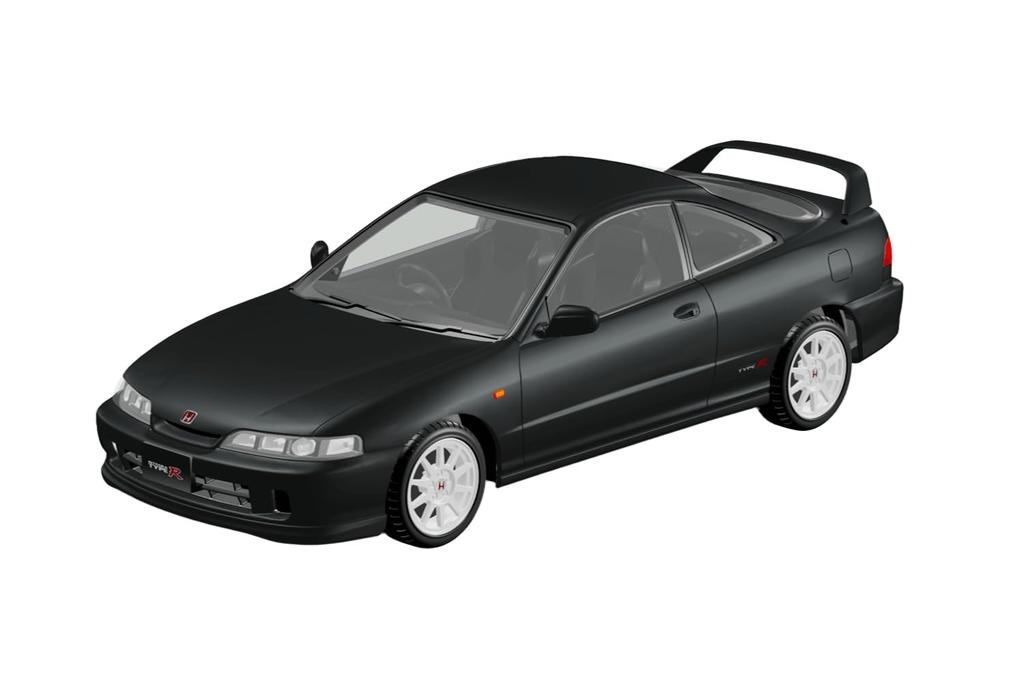 Aoshima Bunka Kyozai Rakupla Snap Kit Honda DC2 Integra Type R Black Scale Plastic Model Kit (AOSHIMA) No. 22-GB (Granada Pearl) 1/32 Pre-Colored