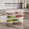 Thick Transparent Food Preservation Box with Compartments for Freezer and Fridge Storage