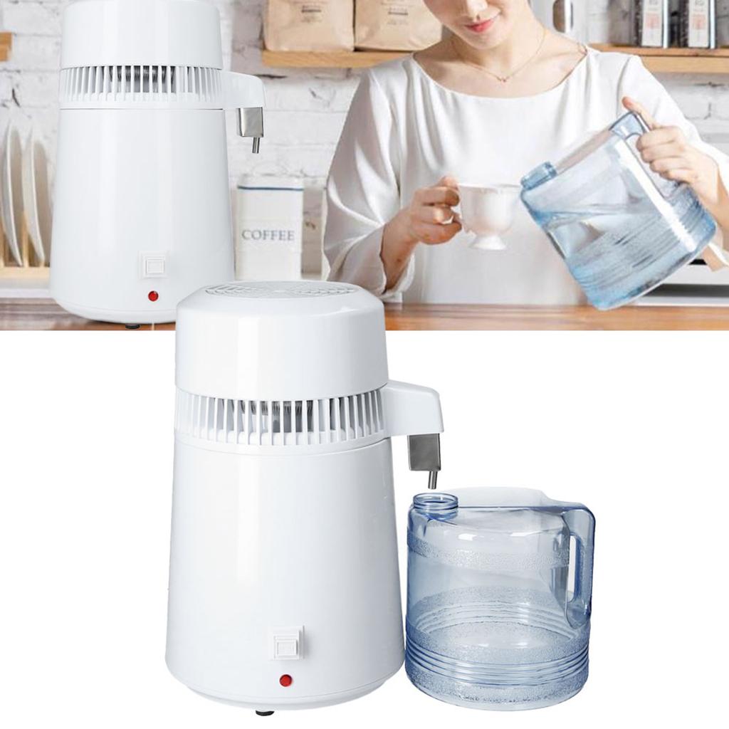 4L Water Distiller 304 Stainless Steel Multifunctional Water Distilled Machine for Home Office
