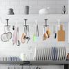 360 Degrees Rotated Kitchen Hooks Self Adhesive Wall Door Hook Handbag Clothes Ties Bag Home Hanging Rack