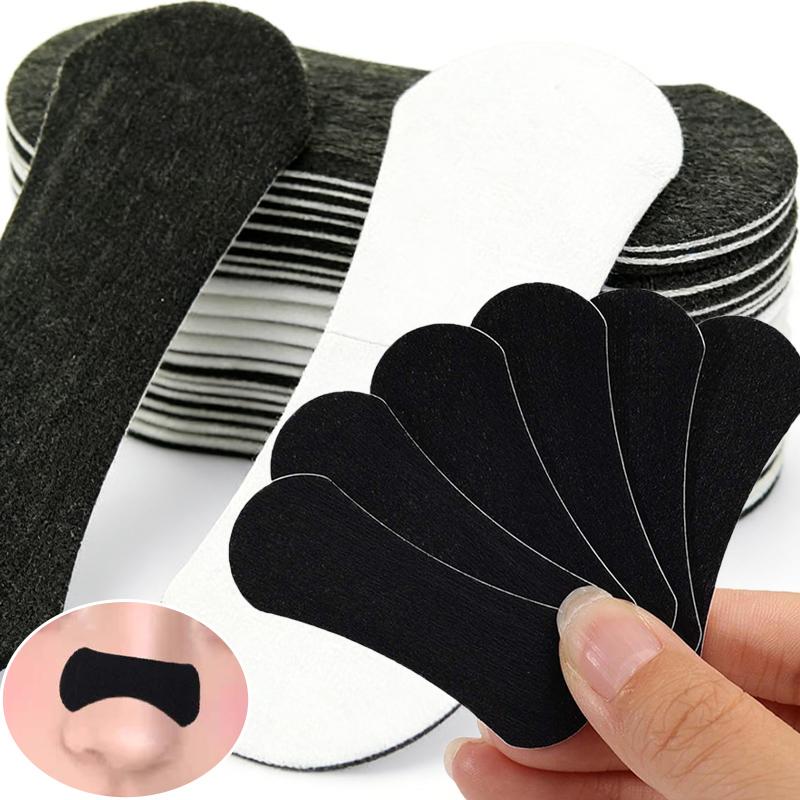 30-300 Piezas Tiras Nasales de Fuerza Negra Parche Nasal No Invasivo Diseño Transpirable Cómodo Herramientas de Almohadilla para el Cuidado del Sueño