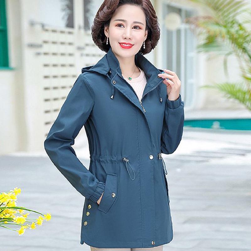 Szykowny Damski Płaszcz Przejściowy Plus Size dla Kobiet w Średnim Wieku i Starszych, Nowy Styl Wiosna/Jesień 2025