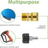 1 Pair of M22 14mm Female to 1/4" Male Quick Connect Adapter for Pressure Washer