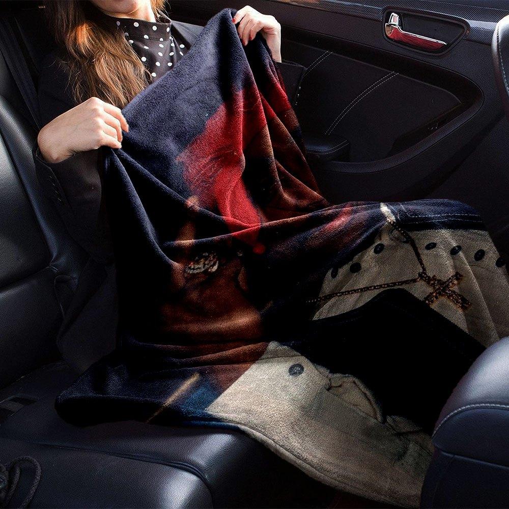 1 Stück 2Pac Hip Hop Decke Weich Leicht Ganzjahres Mehrzweck Überwurf für Sofa, Bett, Büro & Picknicks, Französischer Stil mit Ikonischem Albumcover & Zitaten