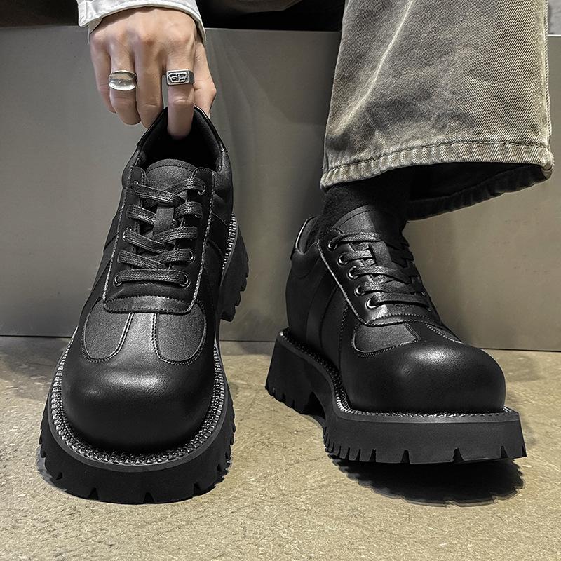 Summer new derby heightening British style small leather shoes platform student casual shoes