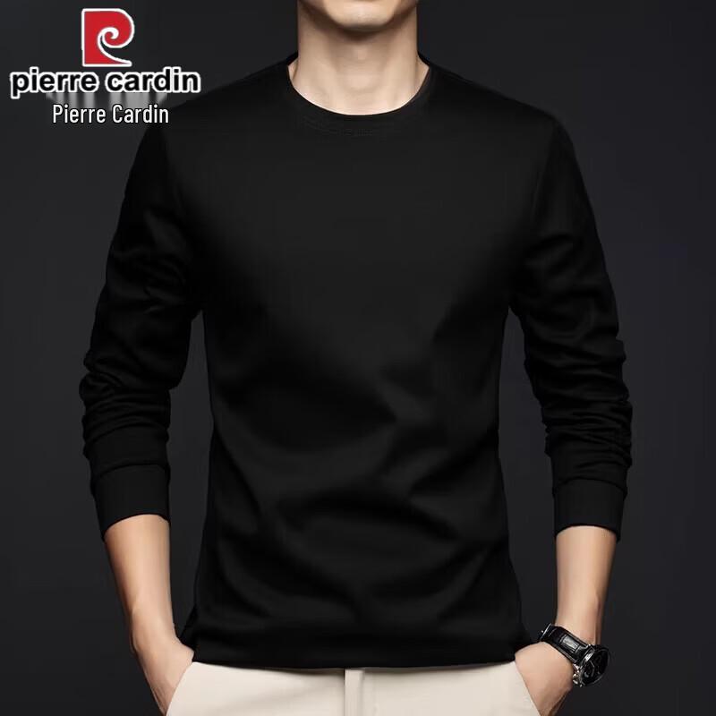 Pierre Cardin Premium Men's Long Sleeve Mercerized Cotton T-Shirt