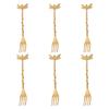 New Vintage Multiple Patterns Alloy Small Spoonfork Mini Royal Style Gold Carved Coffee Snacks Fruit Dessert Spoon Kitchen Tool