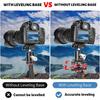 Camera Leveler Base Aluminum Alloy 3 Bubble Levels Tripod Head Leveling Base Strong Load Bearing For Panoramic Photography