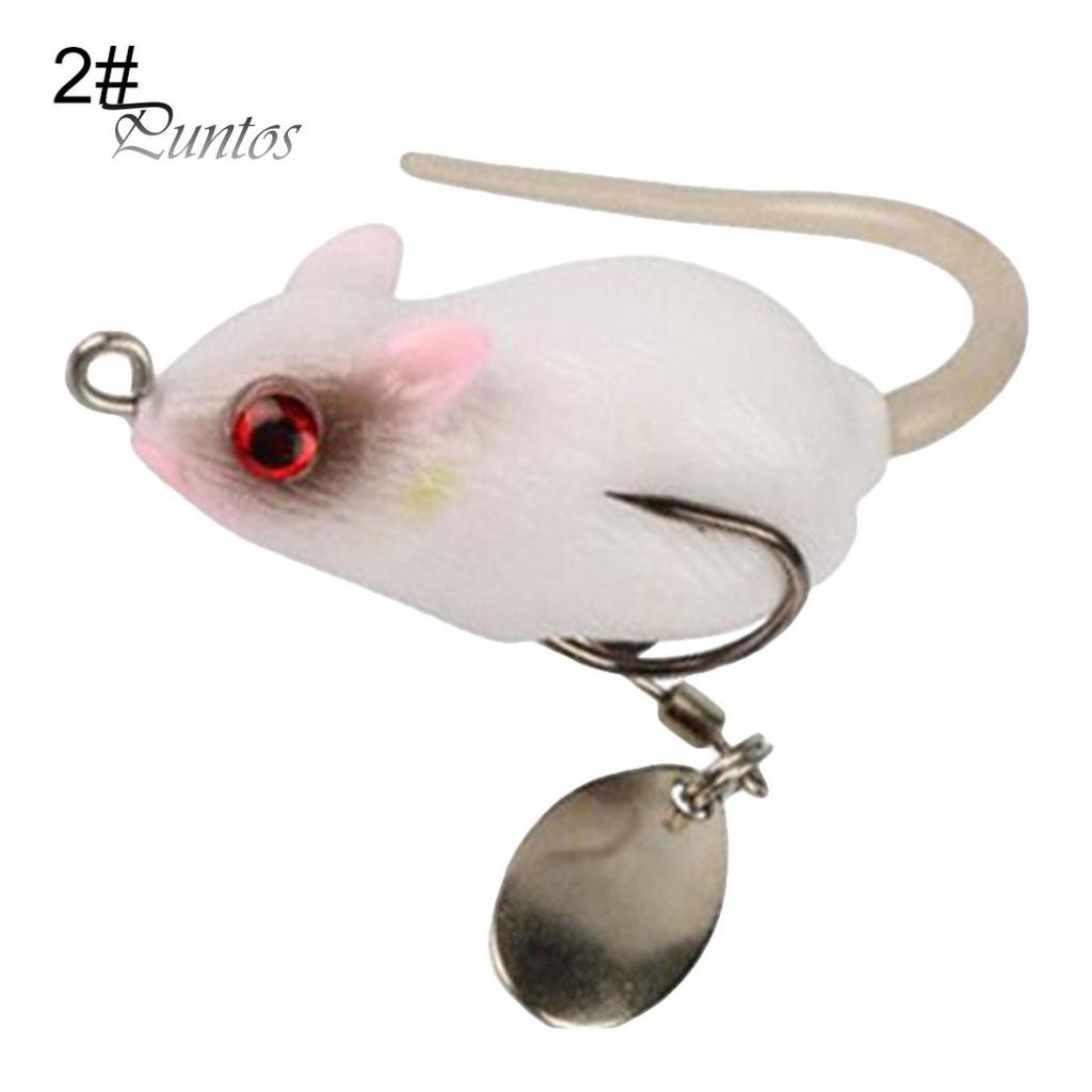 Lifelike Rat Hook Bass Snakehead Fishing Tackle Bait Mouse Lure