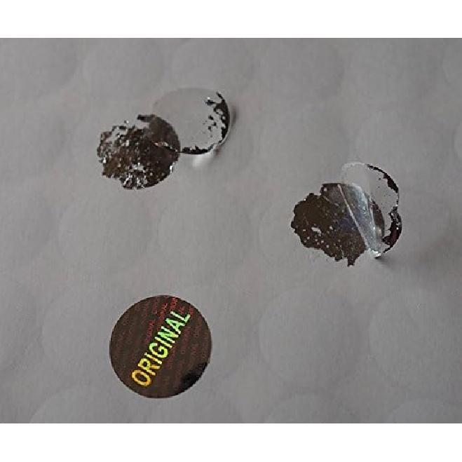 1000 pcs 16mm/0.6  Diameter Silver Original Warranty Seal Laser Hologram Label Sticker one time use only