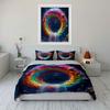 Colorful Space-Themed Three-Piece Decor Soft Skin-Friendly Bedding Set Includes 1 Duvet Cover And 2 Pillowcase Gift