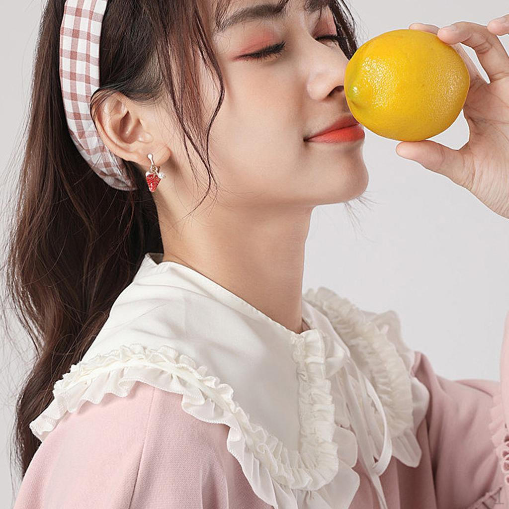 Классическая кукла Лолита Рубашка с оборками Декоративное ложное платье Съемный дикки Искусственные воротники белый