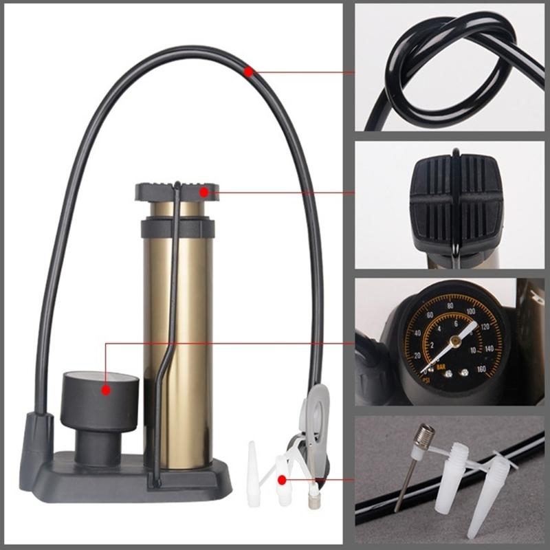 High Pressure Portable Foot Step Pump Foot Activated Portable Tire Inflator Compact Bike Air Pumps For Quick Inflation