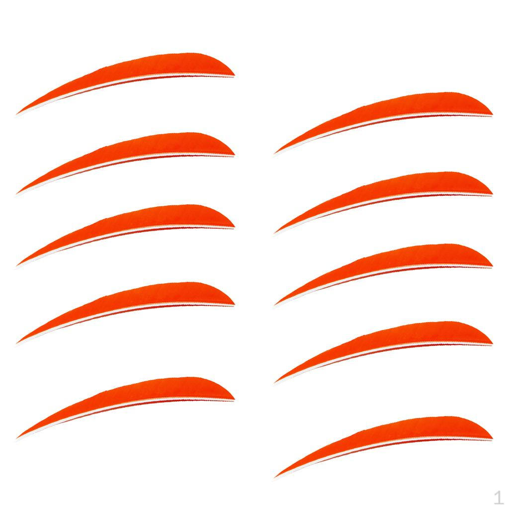 

10 Pieces Fletching Feathers Feather Target помаранчевий