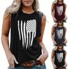 Amazon Wish Clothing Women's Vest Independent Station Summer Fashion American Flag Independence Day Collection