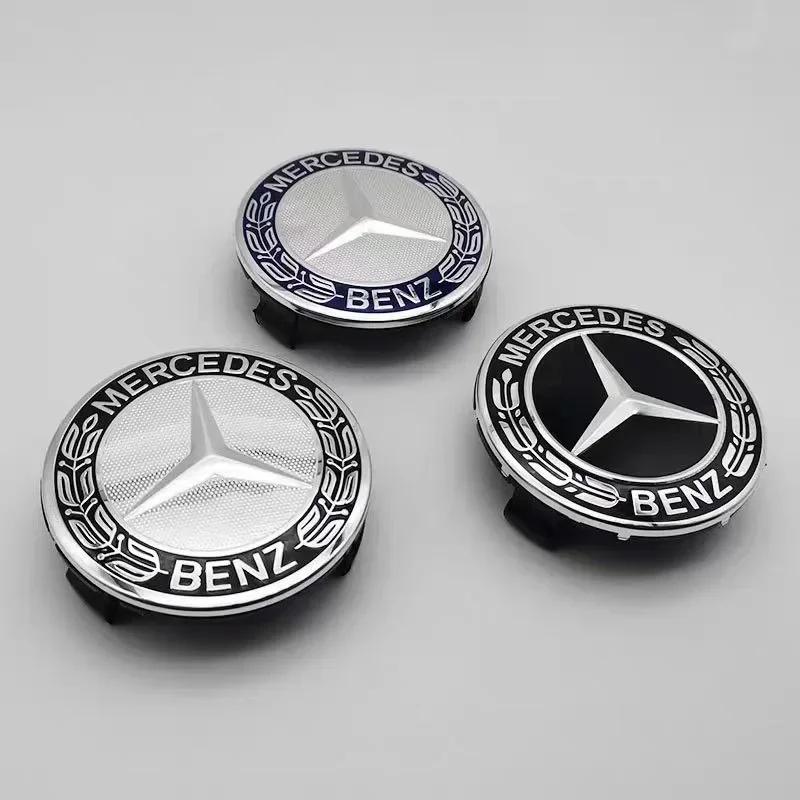 For Mercedes Benz 75mm Car Accessories ABS Wheel Center Hub Cover Rim Caps For Mercedes Benz Amg C180 C200 C260 W108 W124 W126 W