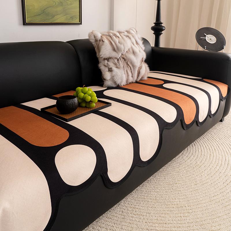 

Winter sofa cushion irregular thickened baby velvet straight row sofa special non-shedding machine washable sofa cloth cover 90*90cm