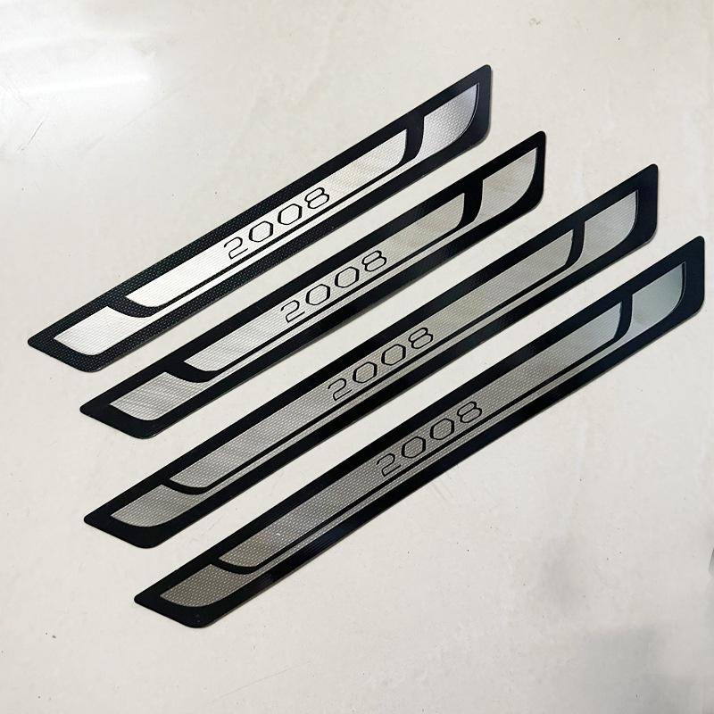 Peugeot 2008 Carbon Fiber Door Sill Protector - Ultra-Thin, Anti-Scratch, Universal Bumper Strip.