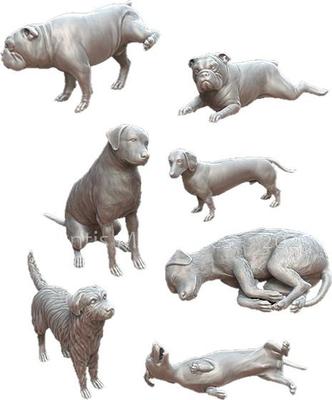 Mantis Miniatures Animal Series Animal Set 63 Dog Resin Kit Man35201 1/35 (Animal)
