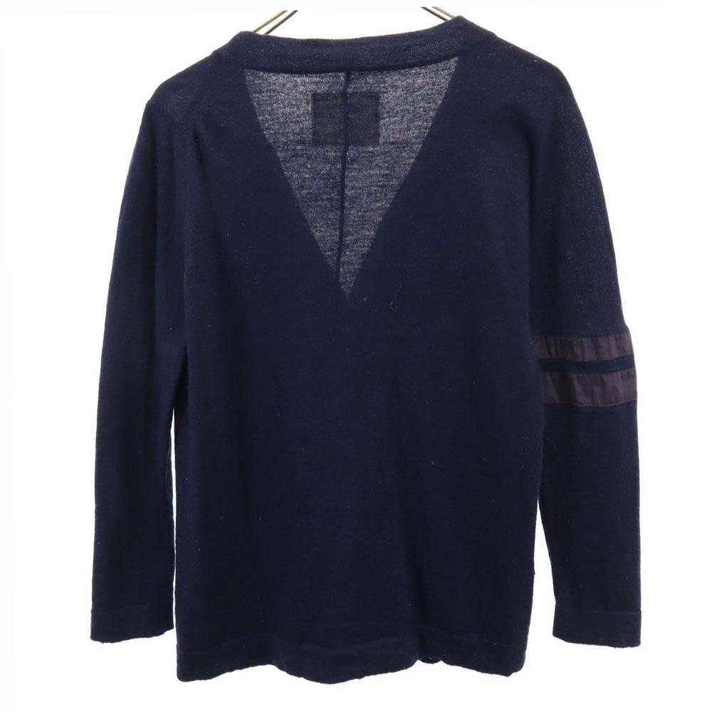 Sacai Made In Japan Long Sleeve V Neck Knit Cardigan 2 Navy Women Used