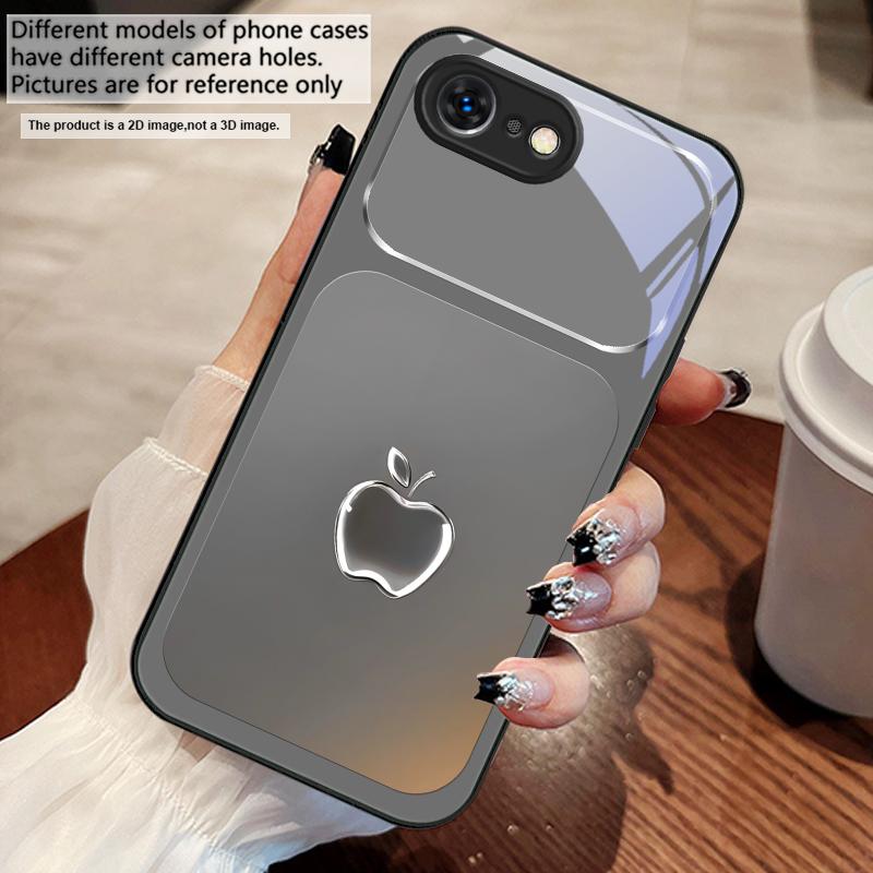 Metallic Gray Texture For iPhone 17 Air 16 E 15 14 13 Plus 12 Mini 11 17 Pro Max XR Xs Max 16E 7 8 Tempered Glass Phone Case