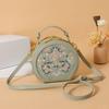 Tasche Umhängetasche Damen Frühling Neu Nationaler Stil Bestickt Handtasche Hohes Gefühl Neue Chinesische Mode Kleine Runde Tasche