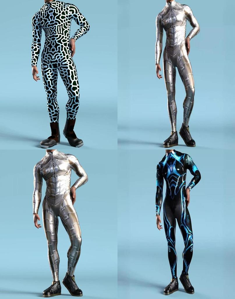 Halloween Cosplay Jumpsuit With 3d Digital Print For Adult Costume Event