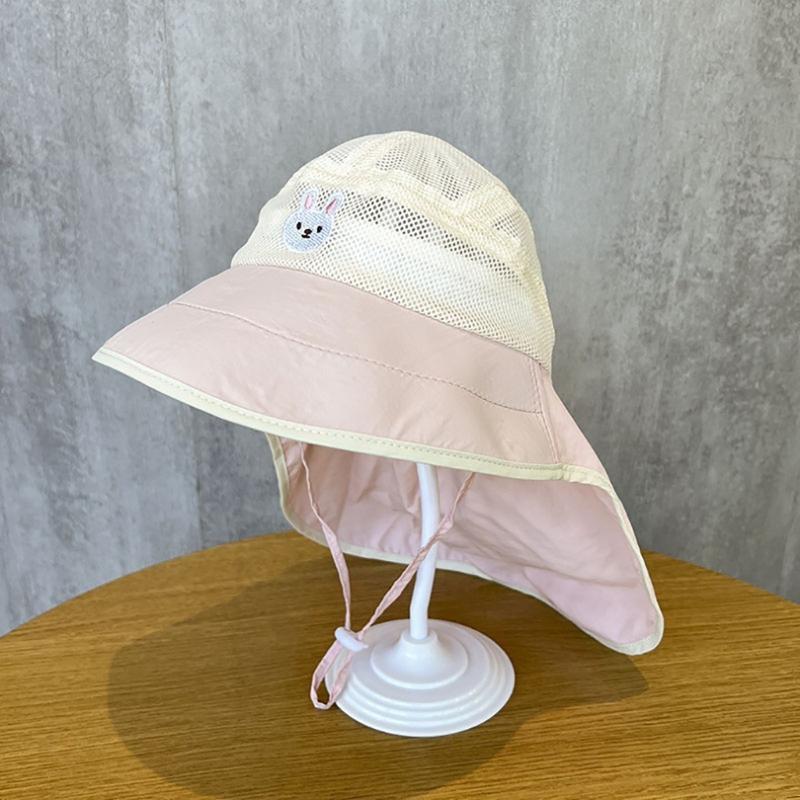 Baby Fisherman Hat Quick Drying Kids Mesh Bucket Hat Toddler Sun Protective Fisherman Hat Neck Flap Hat Child Accessory